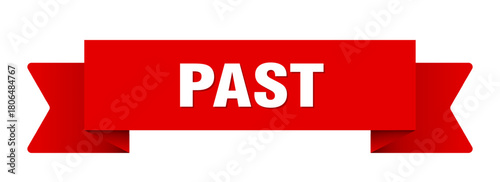 past ribbon isolated on transparent background. past ribbon