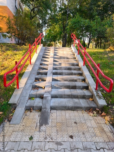 Wallpaper Mural Staircase in the park in autumn Torontodigital.ca