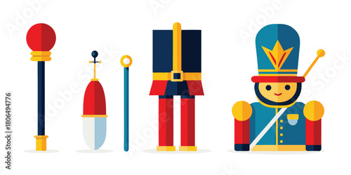 Toy soldier nutcracker christmas holiday decoration festive season ornament gift toy wood traditional vintage retro childhood