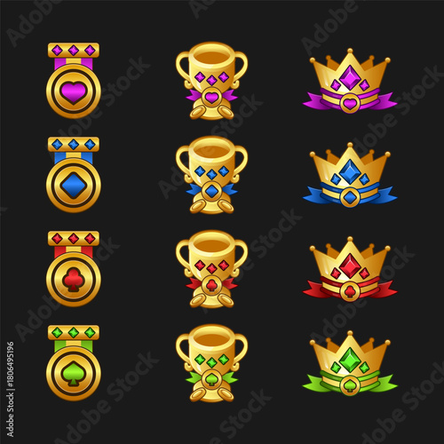 Winner's trophy award. Asset for make games RPG, strategy, shooting, racing, fighting, simulation etc.