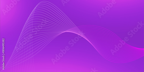 Vibrant Pink and Purple Gradient Abstract Background with Dynamic Flowing Wave Lines