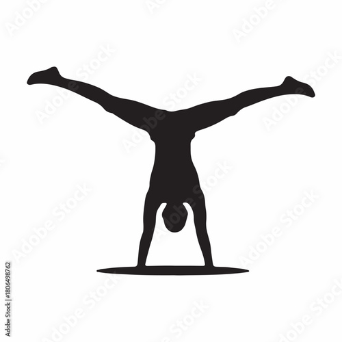 Person Doing Handstand Silhouette