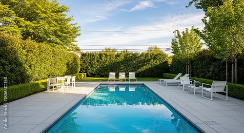 Luxurious Outdoor Pool Oasis with Scenic Views and Modern Design for Relaxation