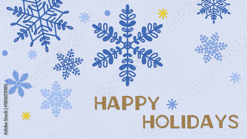 snowflake embroidery pattern holiday background