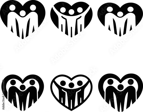Civil Rights Activism And Unity Graphic Concept Diverse Faces Heart Symbol Raised Hands Protest March Human Rights Banner Dove Of Peace Vector Icons Minimalist Design Style Art