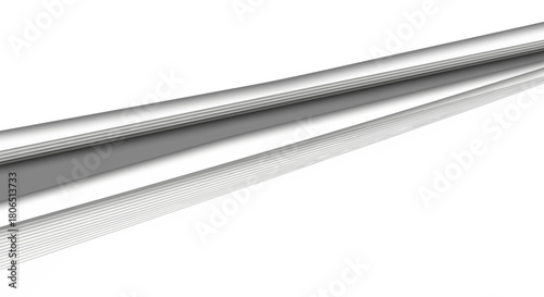 Elevated perspective showcases layered metallic piping with striking gray highlights emphasizing