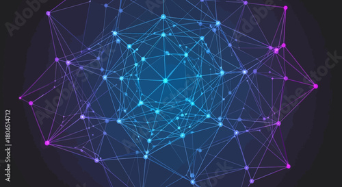 Abstract network illustration symbolizing connections, data transfer, and scientific visualization