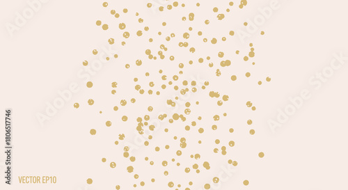 Subtle scatter of golden speckled dots on a pale background evoking gentle elegance and whimsy
