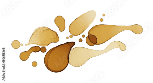 Fluid caramel abstractions, dynamic splash formation for artistic background expression