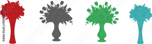 Overall, the image presents a delightful array of floral designs, each with its own distinct color palette and character, contributing to a and engaging display of natural beauty.