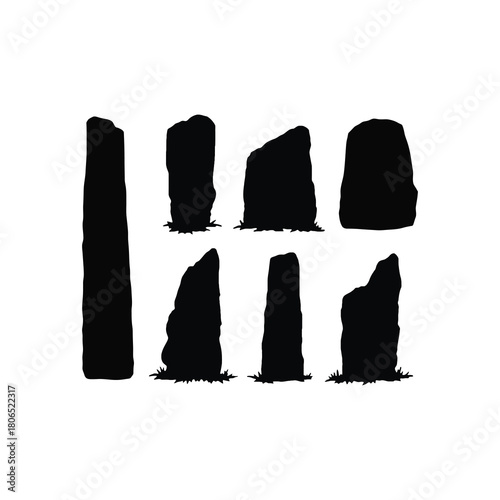 Ancient Rune Stone Silhouette Pack design.