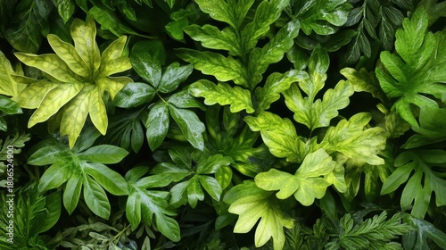 Lush Green Leaves Background for Natural or Eco-friendly Concepts