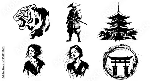 Japanese elements collection