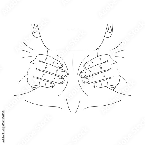 Person receiving a neck massage isolated on relaxation and wellness concept