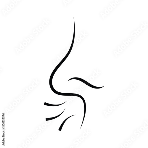 nose logo icon illustration flat
