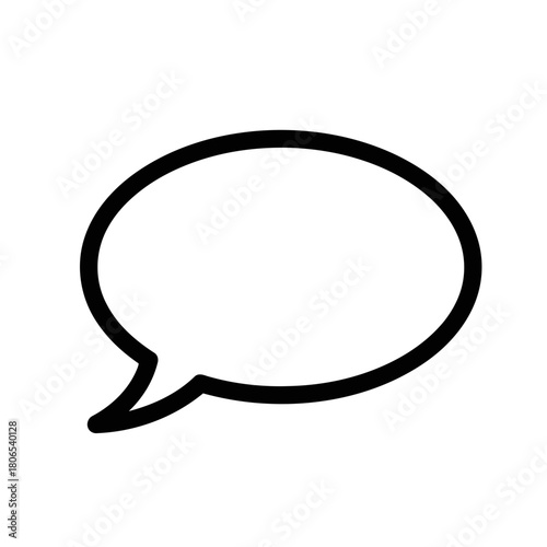 Simple black speech bubble isolated on, perfect for adding your own text and creating engaging conversations