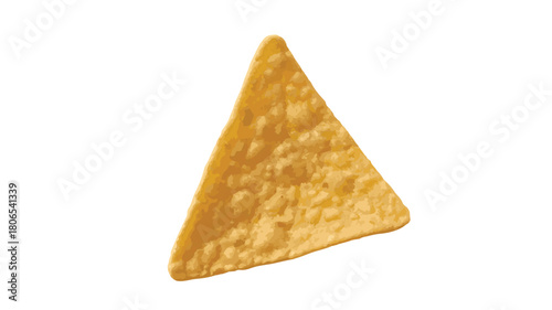 Single Tortilla Chip Isolated on White Background corn chip snack