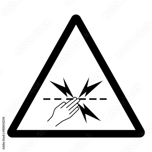 Electric Fencing Symbol Sign, Vector Illustration, Isolate On White Background Label.EPS10