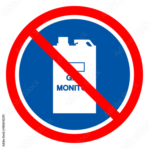 Carbon Monoxide Gas Monitor Symbol Sign, Vector Illustration, Isolate On White Background Label. EPS10