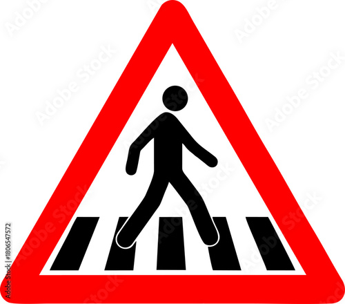 Vector pedestrian crossing sign