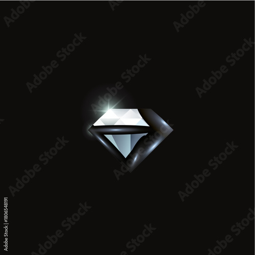 diamond on black background