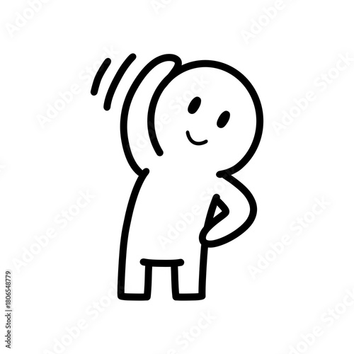 運動する人物　イラスト