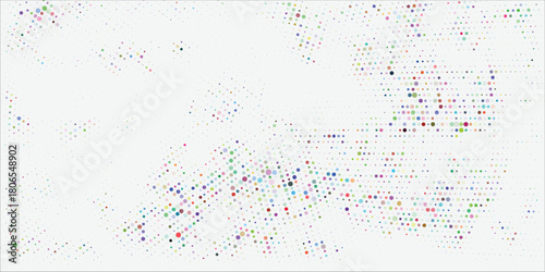 multicolor grunge halftone radial vector art. eps 10