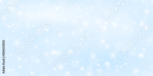 Seamless vector white snowfall light effect on blue transparent background. Special semitransparent overlay for winter design, wrapping paper or Christmas page fill layer