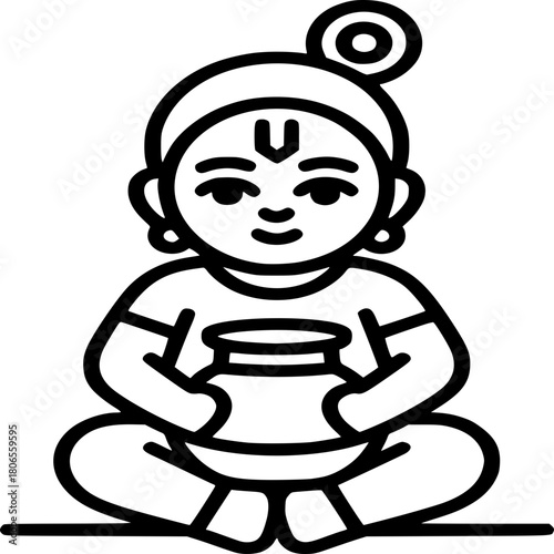 Divine Essence: A serene illustration of a revered divine figure, embodying purity, grace, and spiritual significance.