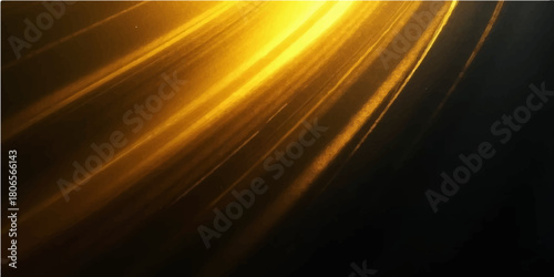 Abstract gold background with rays suggesting the blur and speed of light on a fast night drive