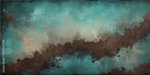 Abstract dark blue sky grunge texture background with smoke and vintage paper pattern