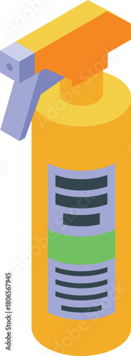 Isometric spray bottle ensuring cleanliness and disinfection, promoting hygiene and a fresh environment