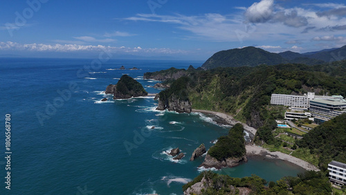 浮島海岸の風景（空撮） -　静岡県賀茂郡西伊豆町,日本