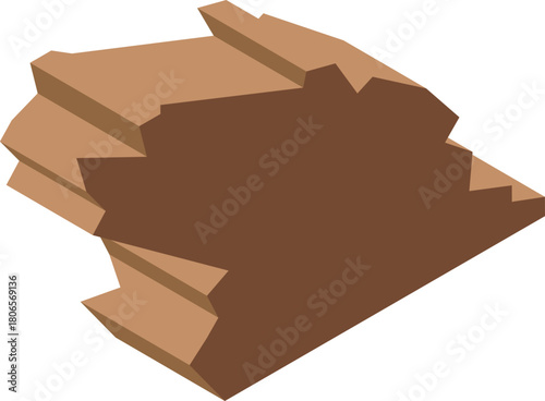 Chocolate bar broken into irregular pieces, showcasing a rich brown color and a rough, uneven texture