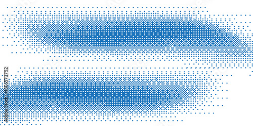 Blue halftone dots. Faded grit texture. Trending pop art comic style concept. Abstract concept design. Vector illustration.