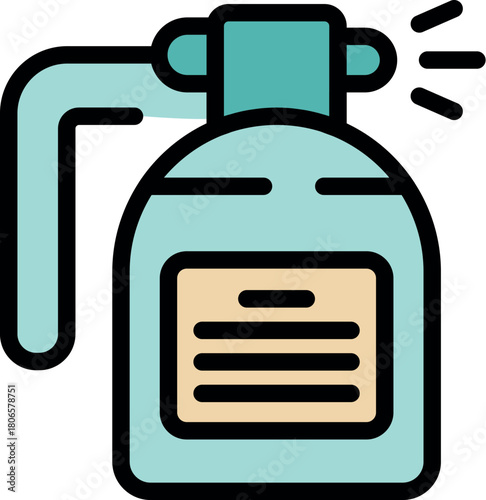 Spray bottle dispensing liquid, ideal for cleaning solutions, gardening, and various household applications