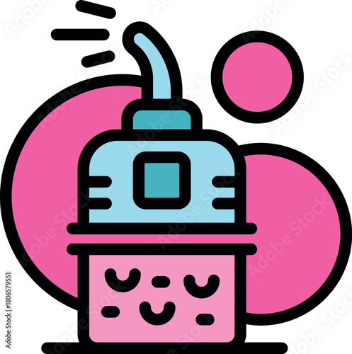 Small air humidifier emitting scented water vapor, improving air quality and creating a pleasant atmosphere