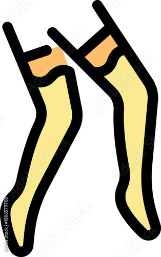 Female legs wearing compression stockings, promoting leg health and circulation