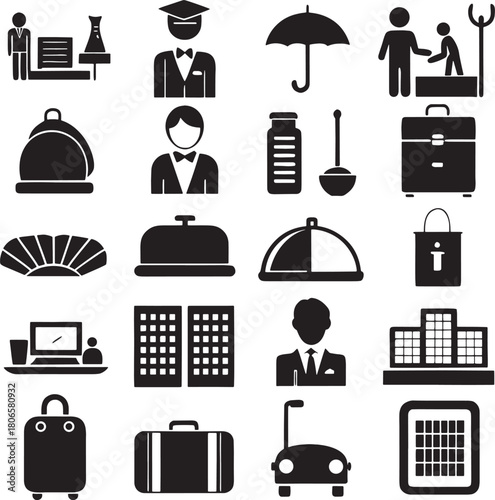 travel icons set