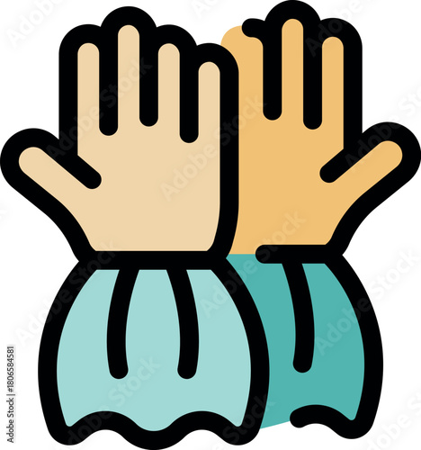 Chemical resistant gloves ensuring safety during lab experiment, providing protection against hazardous substances