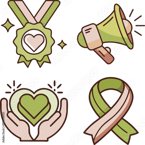 WeCharity, Donation, Fundraising, Global Relief, and Social Welfare Vector Line Icons Setb