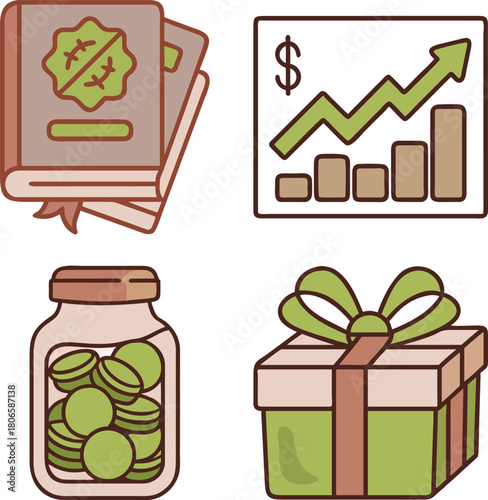 WebWebCharity, Donation, Fundraising, Global Relief, and Social Welfare Vector Line Icons Set