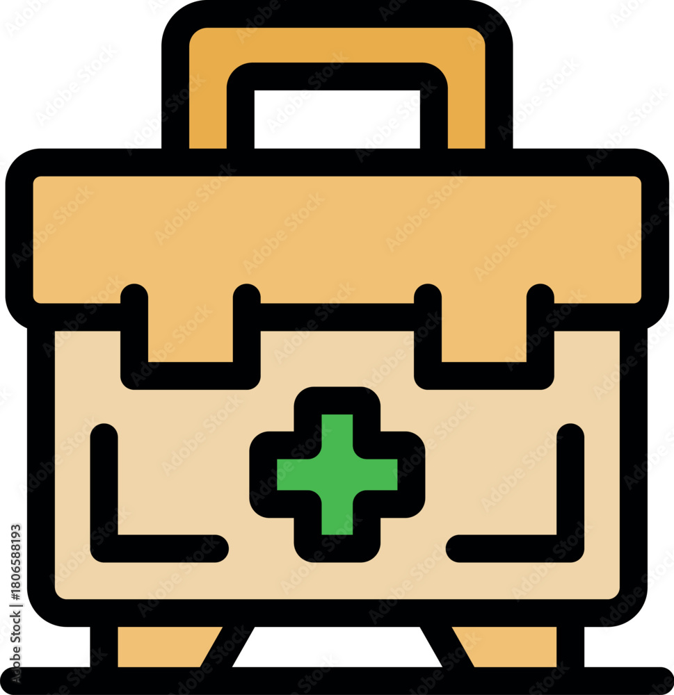 Fototapeta premium Portable first aid kit containing essential medical supplies, ready for emergencies and healthcare needs