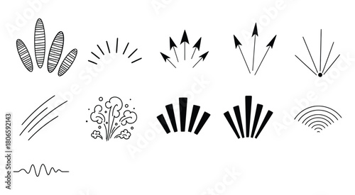 Art deco inspired ornament and design elements collection