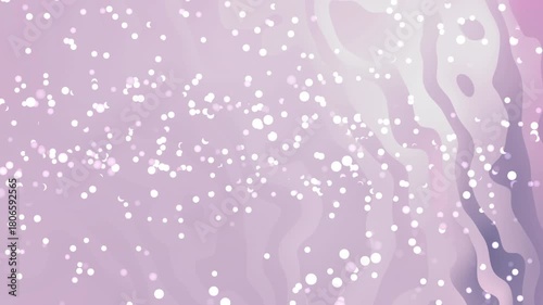 Abstract background with shimmering particles and soft purple wavy patterns.