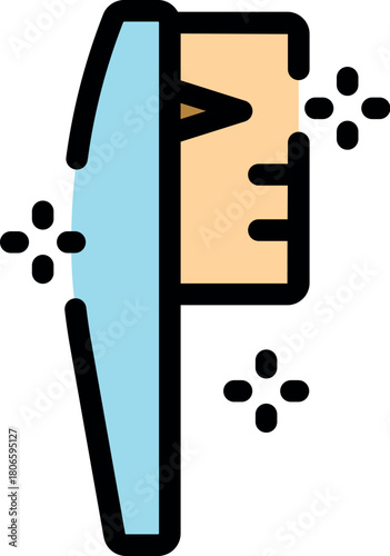 Bamboo toothbrush sparkling clean, symbolizing eco conscious dental care and sustainable lifestyle