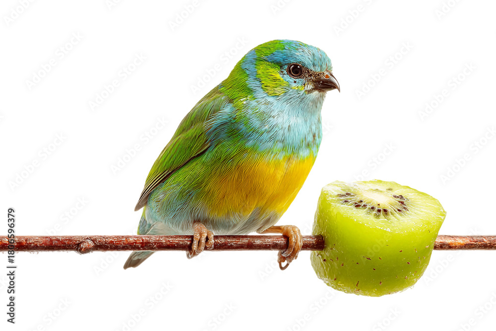 Obraz premium Wooden Bird Fruit Skewer for Cage or Play Area isolated on transparent background