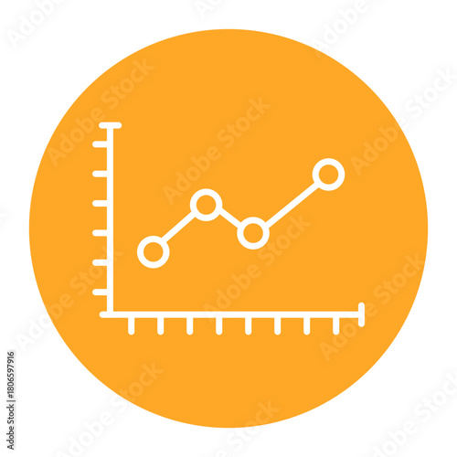 Marked Scatter With Straight Lines Icon