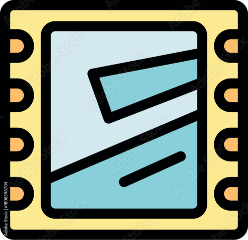 Cpu chip icon symbolizing processing power, technology advancement, and digital innovation in modern computing