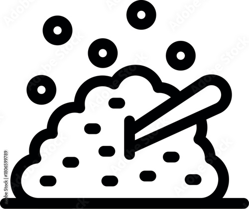 Scoop digging ground with metal detector recovering gold nuggets